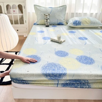 91家纺网 家纺一手货源 找家纺 （总）乐居家纺 2025新款亲肤舒适活性印染水洗冰丝床笠