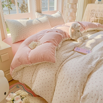 91家纺网 家纺一手货源 找家纺 （总）壹号库 2025新款A类提花有氧彩竺绵四件套