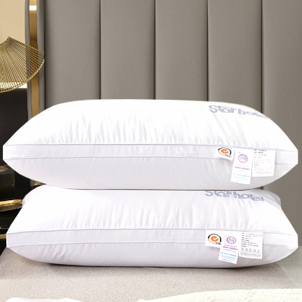 兴丝露枕芯 磨毛烫画酒店枕 羽丝枕 成人枕头 单人枕