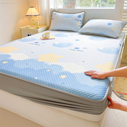 （总）康纳利 2025新款A类豆豆床笠席夏被四件套