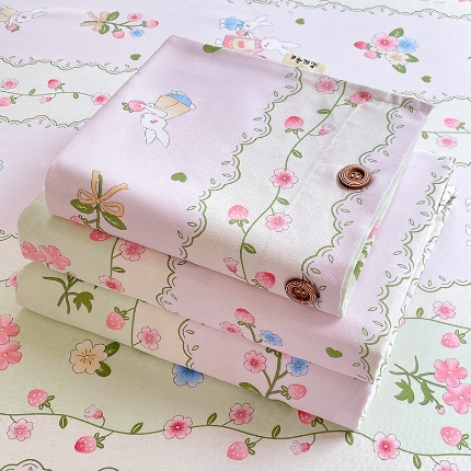 91家纺网 家纺一手货源 找家纺 （总）2025款【有买家秀】加厚纽扣款原棉老粗布三件套学生单人宿舍床单可铺可盖