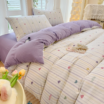 91家纺网 家纺一手货源 找家纺 （总）壹号库 2025新款A类提花有氧彩竺绵四件套