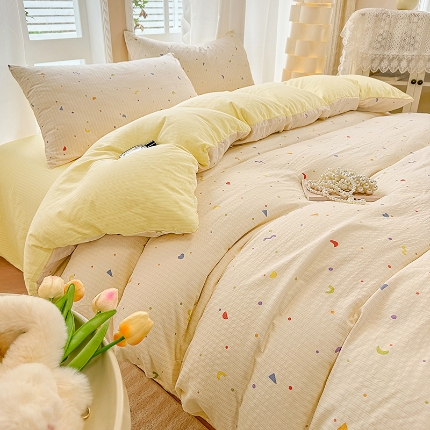 91家纺网 家纺一手货源 找家纺 （总）壹号库 2025新款A类提花有氧彩竺绵四件套