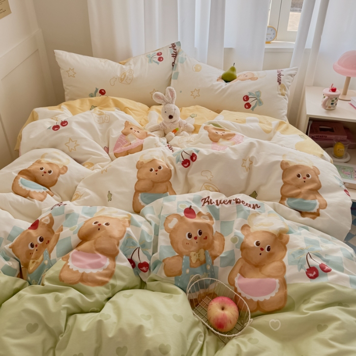 91家纺网 家纺一手货源 找家纺 左视觉  小清新卡通套件拍摄赏析