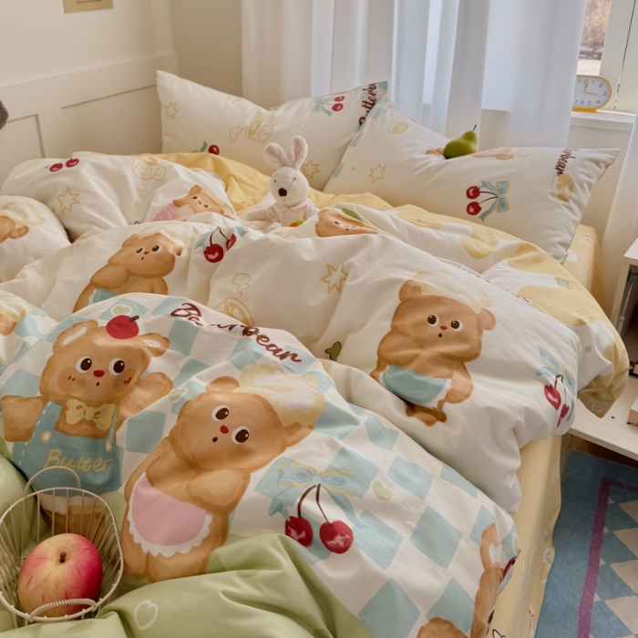 91家纺网 家纺一手货源 找家纺 左视觉  小清新卡通套件拍摄赏析