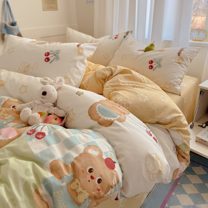 91家纺网 家纺一手货源 找家纺 左视觉  小清新卡通套件拍摄赏析