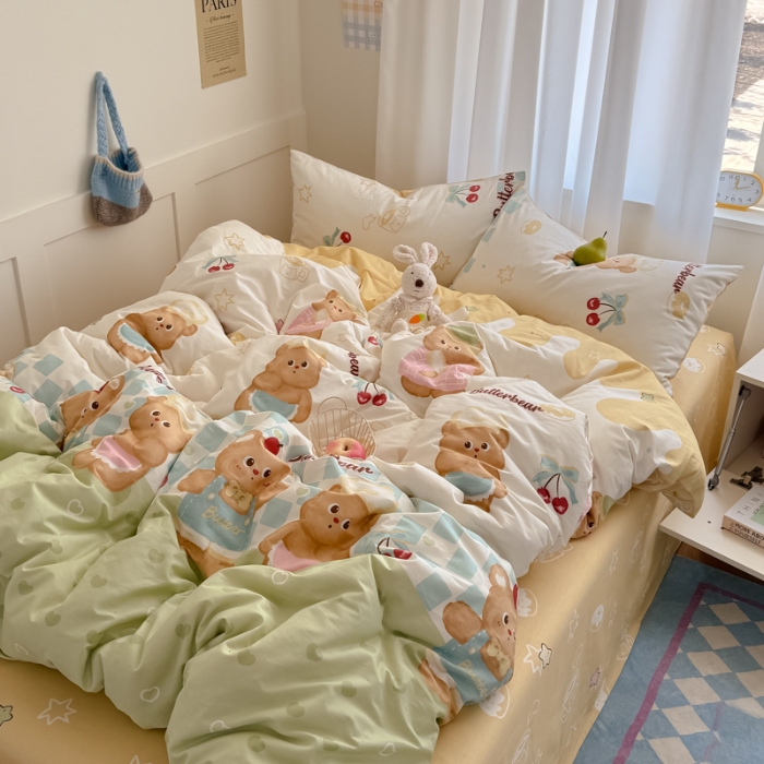 91家纺网 家纺一手货源 找家纺 左视觉  小清新卡通套件拍摄赏析