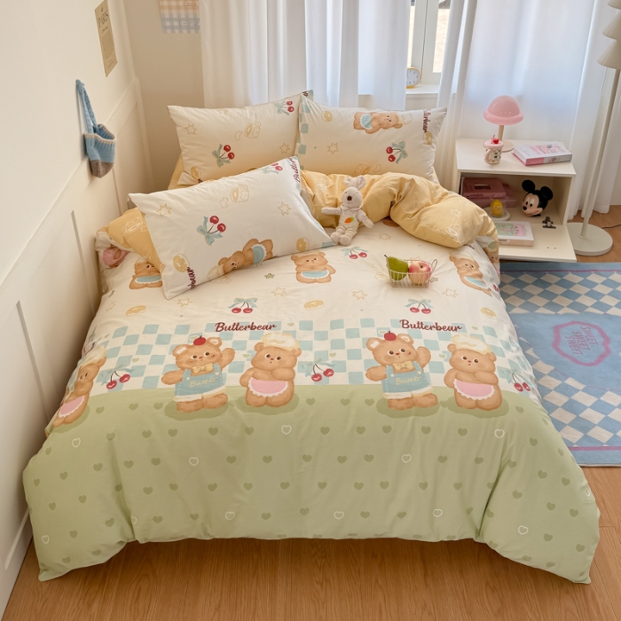 91家纺网 家纺一手货源 找家纺 左视觉  小清新卡通套件拍摄赏析