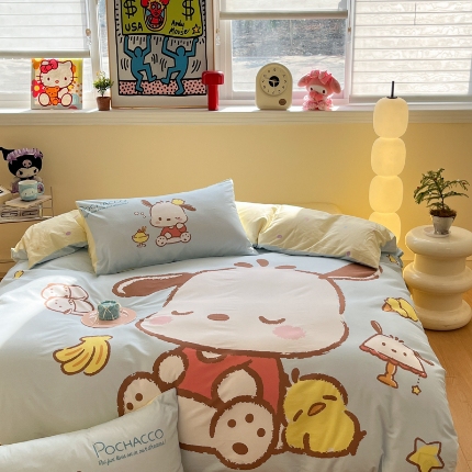 91家纺网 家纺一手货源 找家纺 左视觉  小清新卡通大版套件拍摄赏析 1