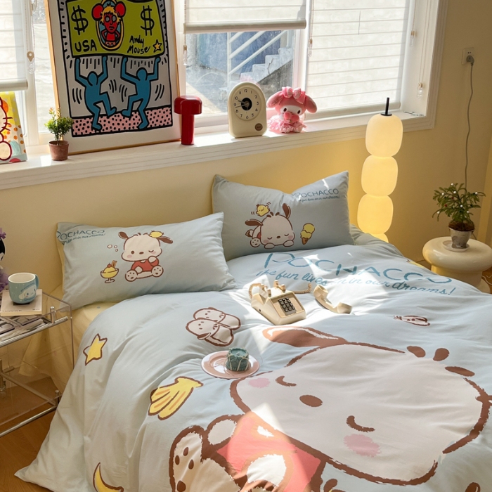 91家纺网 家纺一手货源 找家纺 左视觉  小清新卡通大版套件拍摄赏析 1