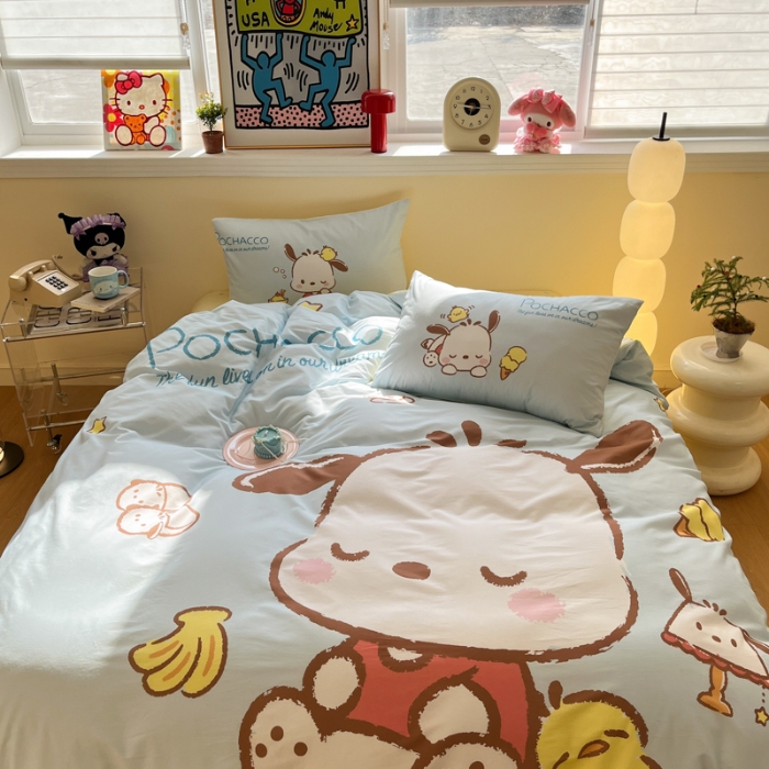 91家纺网 家纺一手货源 找家纺 左视觉  小清新卡通大版套件拍摄赏析 1