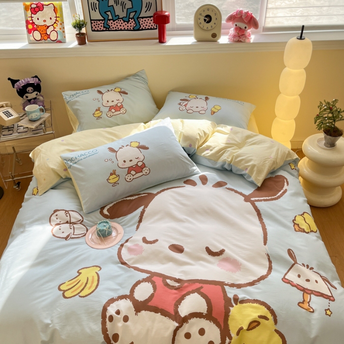 91家纺网 家纺一手货源 找家纺 左视觉  小清新卡通大版套件拍摄赏析 1