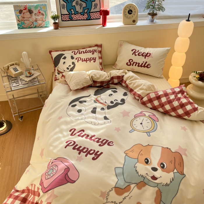 91家纺网 家纺一手货源 找家纺 左视觉  小清新卡通大版套件拍摄赏析 2