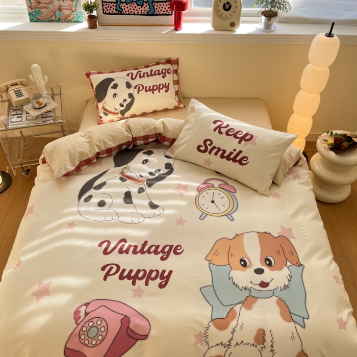 91家纺网 家纺一手货源 找家纺 左视觉  小清新卡通大版套件拍摄赏析 2