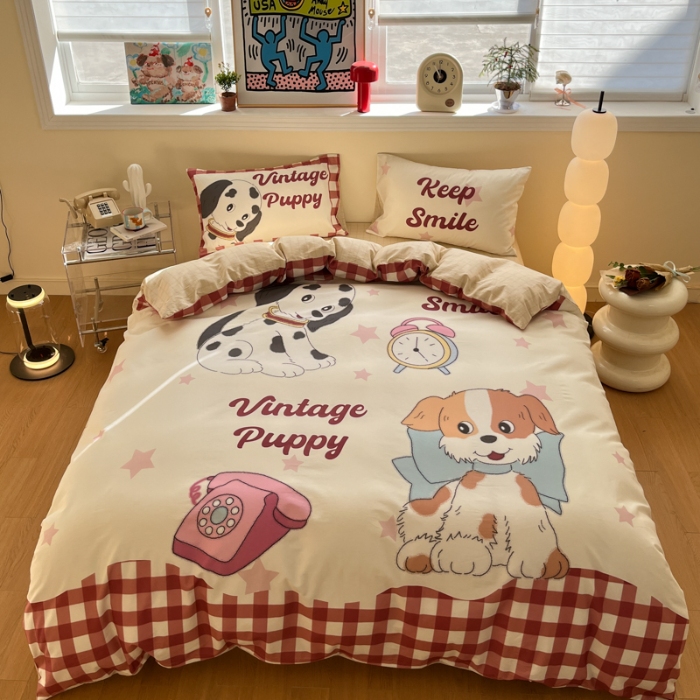 91家纺网 家纺一手货源 找家纺 左视觉  小清新卡通大版套件拍摄赏析 2