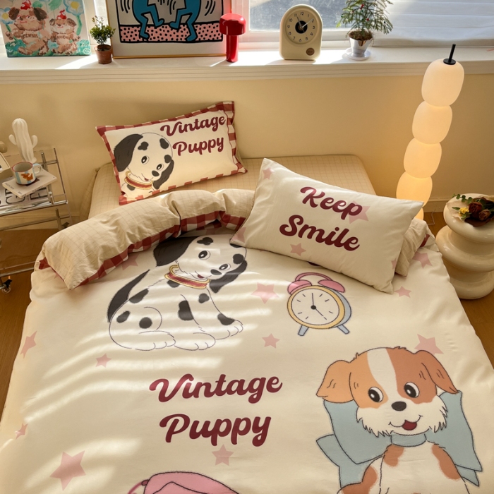 91家纺网 家纺一手货源 找家纺 左视觉  小清新卡通大版套件拍摄赏析 2