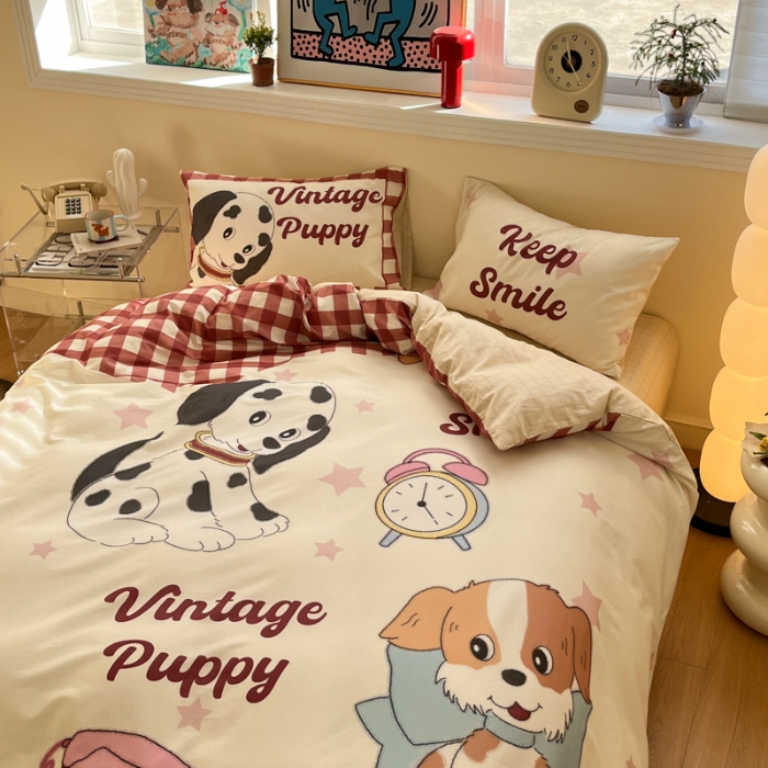 91家纺网 家纺一手货源 找家纺 左视觉  小清新卡通大版套件拍摄赏析 2