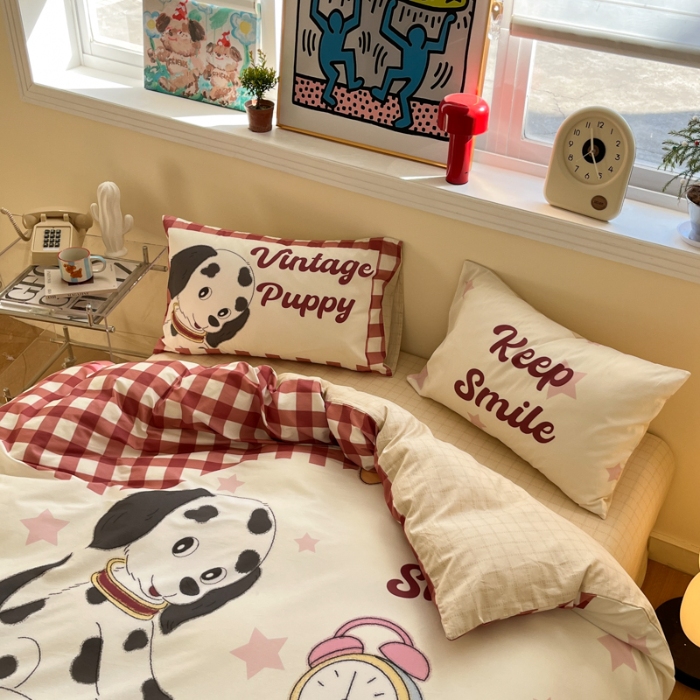 91家纺网 家纺一手货源 找家纺 左视觉  小清新卡通大版套件拍摄赏析 2