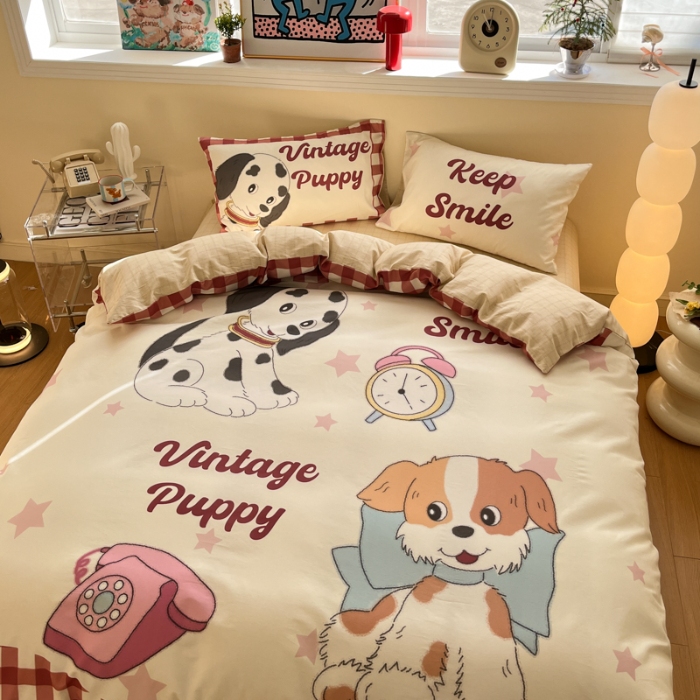 91家纺网 家纺一手货源 找家纺 左视觉  小清新卡通大版套件拍摄赏析 2