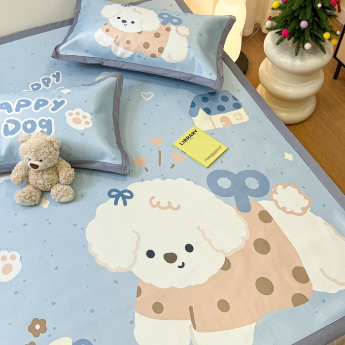 91家纺网 家纺一手货源 找家纺 左视觉  小清新卡通大版凉席拍摄赏析 