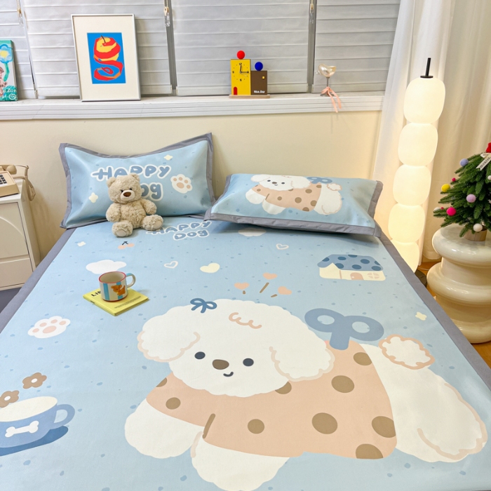 91家纺网 家纺一手货源 找家纺 左视觉  小清新卡通大版凉席拍摄赏析 