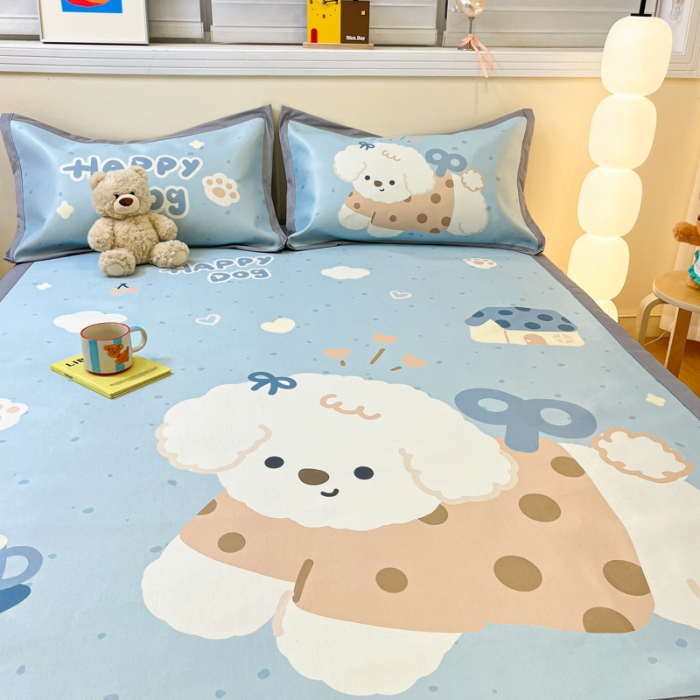 91家纺网 家纺一手货源 找家纺 左视觉  小清新卡通大版凉席拍摄赏析 