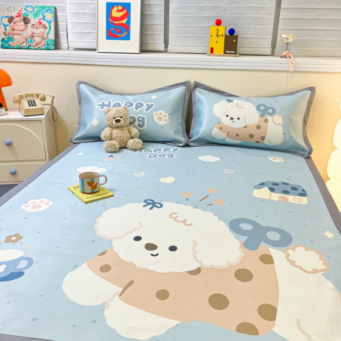 91家纺网 家纺一手货源 找家纺 左视觉  小清新卡通大版凉席拍摄赏析 