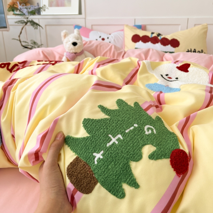 91家纺网 家纺一手货源 找家纺 左视觉  小清新毛巾绣套件拍摄赏析