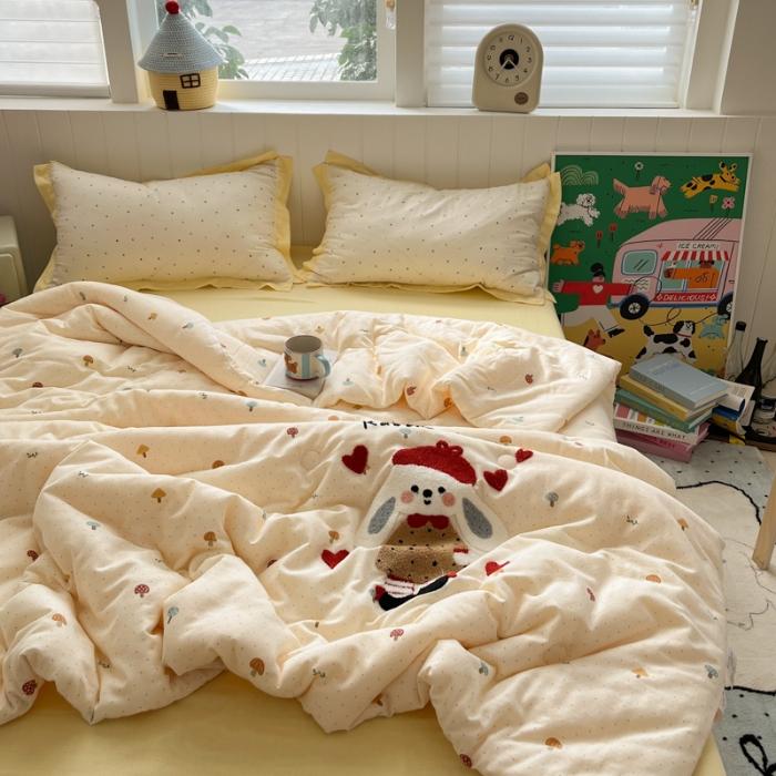 91家纺网 家纺一手货源 找家纺 左视觉  小清新卡通套件拍摄赏析