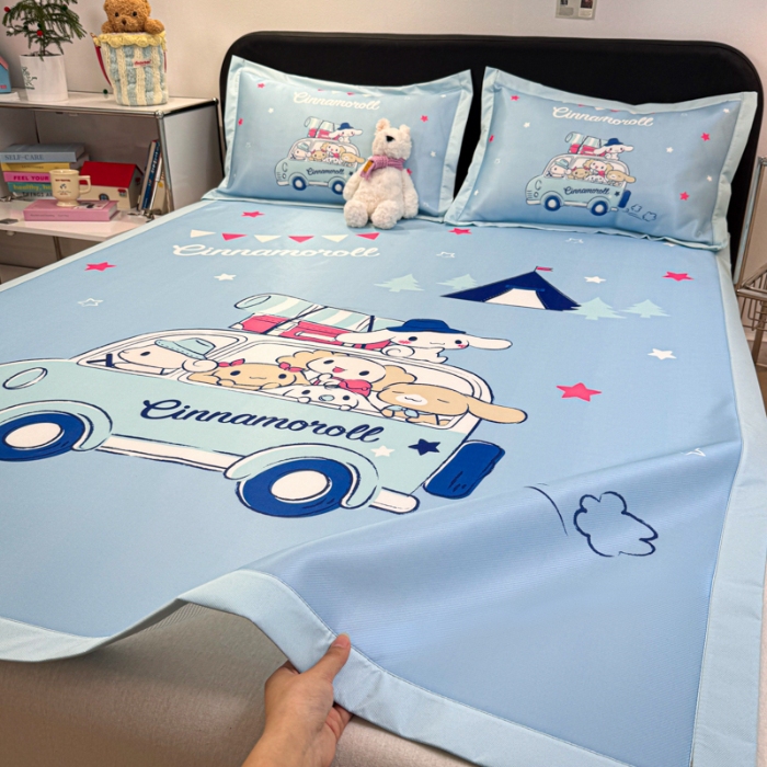 91家纺网 家纺一手货源 找家纺 左视觉   卡通大版凉席拍摄赏析