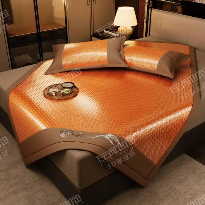 91家纺网 家纺一手货源 找家纺 左视觉  3D建模凉席拍摄赏析