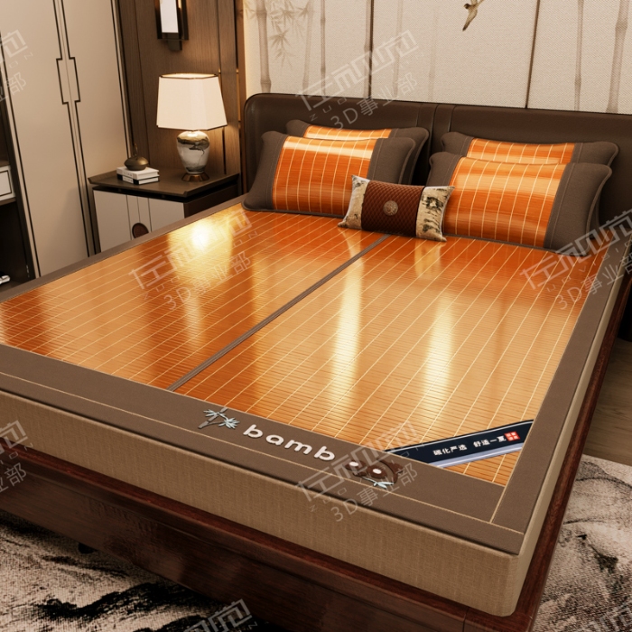 91家纺网 家纺一手货源 找家纺 左视觉  3D建模凉席拍摄赏析