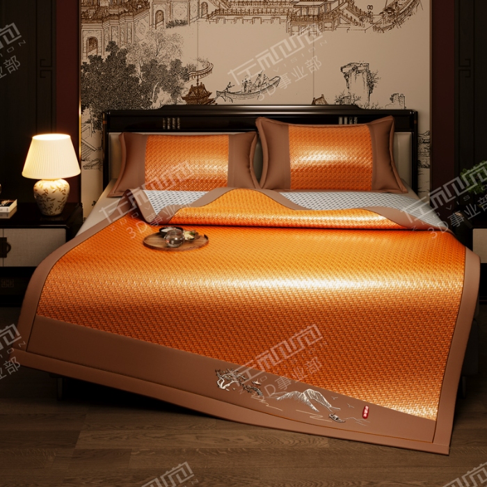 91家纺网 家纺一手货源 找家纺 左视觉  3D建模凉席拍摄赏析