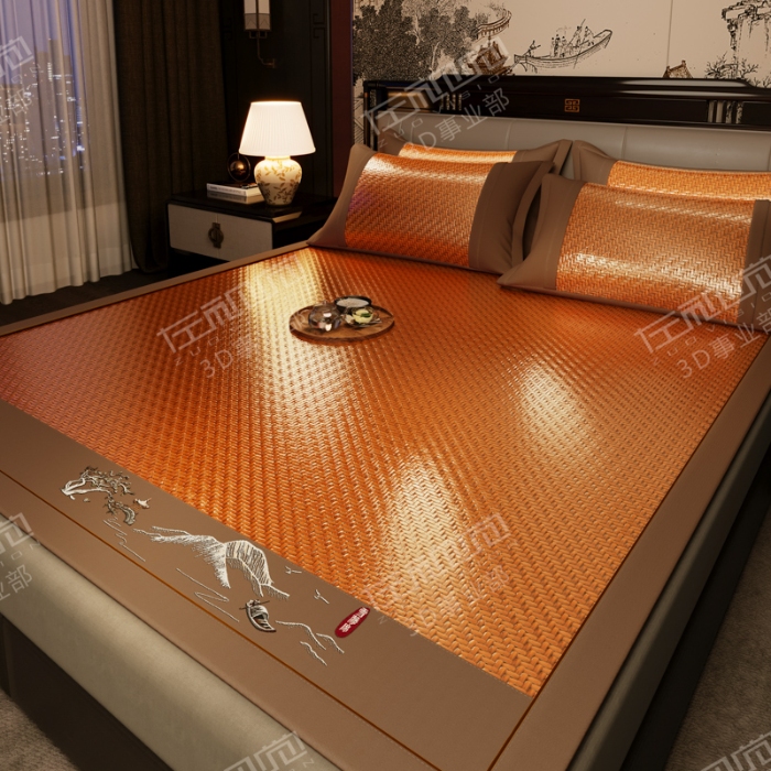 91家纺网 家纺一手货源 找家纺 左视觉  3D建模凉席拍摄赏析