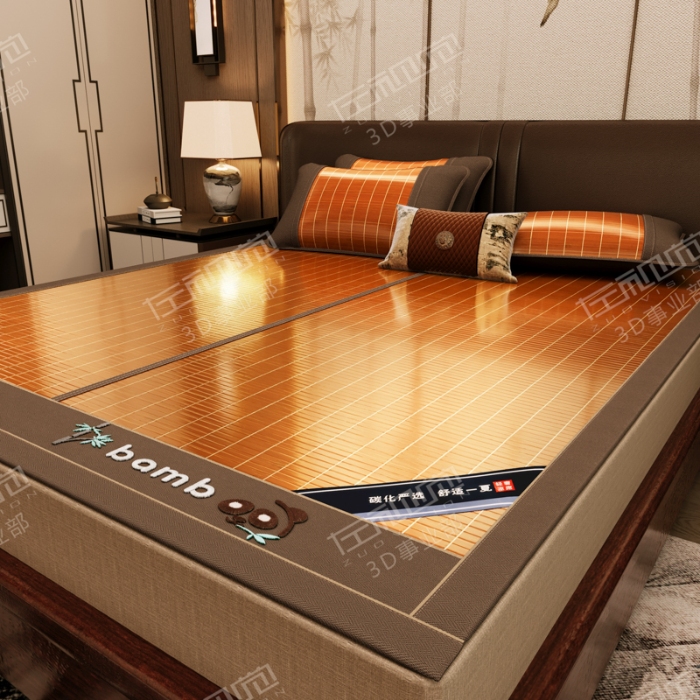 91家纺网 家纺一手货源 找家纺 左视觉  3D建模凉席拍摄赏析