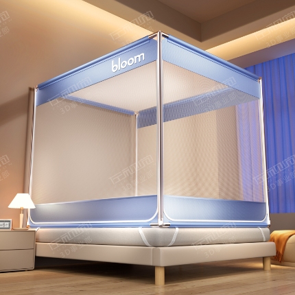 91家纺网 家纺一手货源 找家纺 左视觉  3D建模蚊帐拍摄赏析