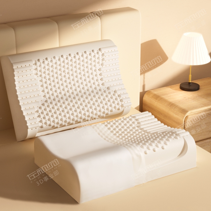 91家纺网 家纺一手货源 找家纺 左视觉  3D建模枕头拍摄赏析