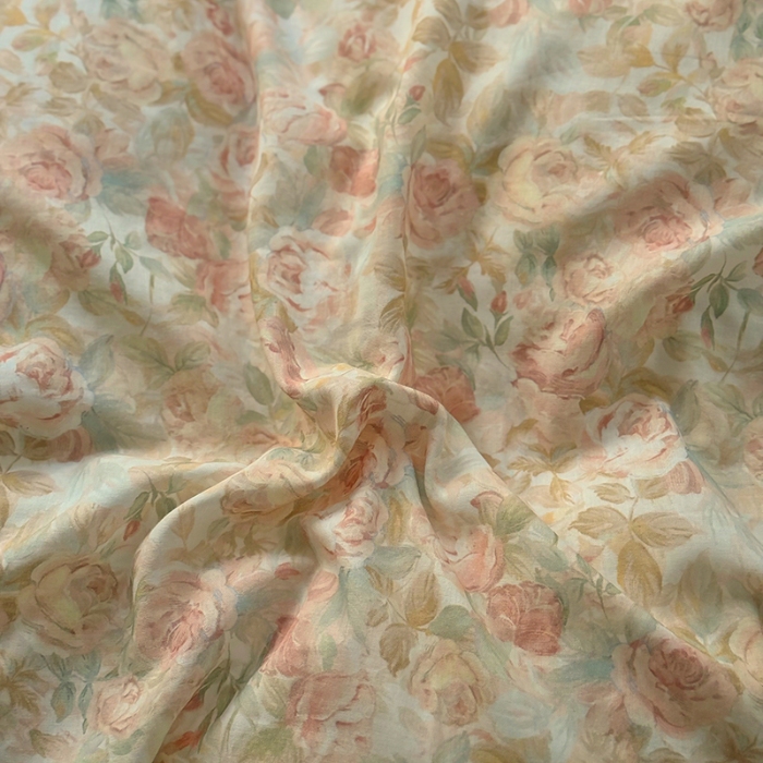 91家纺网 家纺一手货源 找家纺 【苏东来】2025高端韩版法式花边纯棉全棉双层纱四件套复古赫本公主风浪漫荷叶边花卉纯棉四件套被套床单 暮色玫瑰