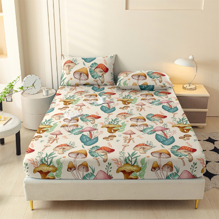 91家纺网 家纺一手货源 找家纺 （总）泽西家纺 2025新款90克磨毛床笠床垫保护套全包床笠-外贸跨境