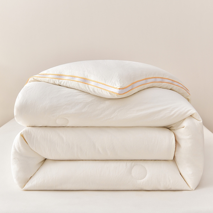 91家纺网 家纺一手货源 找家纺 （总）四季被业2025水洗棉大豆纤维被二合一拉链子母被高档金边