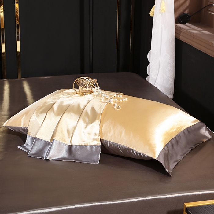 91家纺网 家纺一手货源 找家纺 【蒂梵熙家纺】枕套 2025新款夏季高端枕巾轻奢丝滑裸睡丝绸床垫保护套 冰丝豹纹水洗真丝天丝枕头套