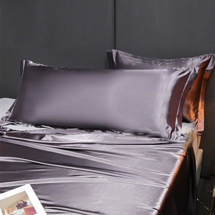 91家纺网 家纺一手货源 找家纺 【蒂梵熙家纺】双人枕套 2025新款水洗真丝单品长枕套1.2米1.5m双人枕套冰丝枕套丝绸枕头套