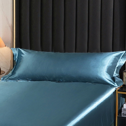 91家纺网 家纺一手货源 找家纺 【蒂梵熙家纺】双人枕套 2025新款水洗真丝单品长枕套1.2米1.5m双人枕套冰丝枕套丝绸枕头套