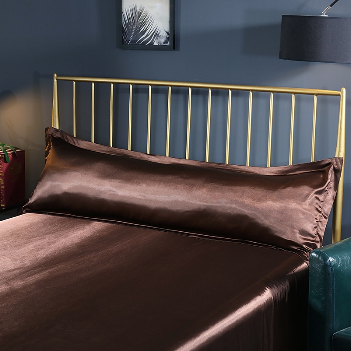 91家纺网 家纺一手货源 找家纺 【蒂梵熙家纺】双人枕套 2025新款水洗真丝单品长枕套1.2米1.5m双人枕套冰丝枕套丝绸枕头套