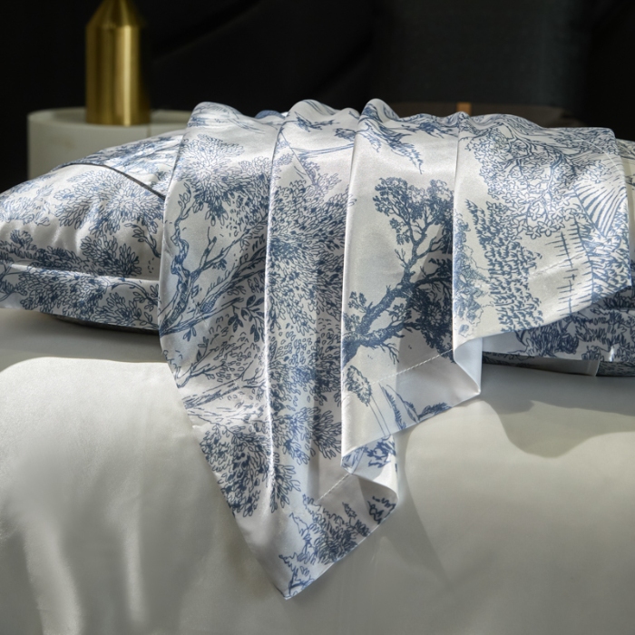 91家纺网 家纺一手货源 找家纺 【蒂梵熙家纺】2025新款夏季高端轻奢丝滑裸睡丝绸四件套冰丝豹纹水洗真丝斑马印花天丝四件套床上用品