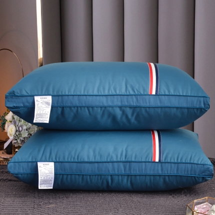 91家纺网 家纺一手货源 找家纺 兴丝露枕芯 全棉羽丝绒枕芯 羽丝枕 全棉枕芯 全棉彩条枕 婚庆枕头 中高枕 