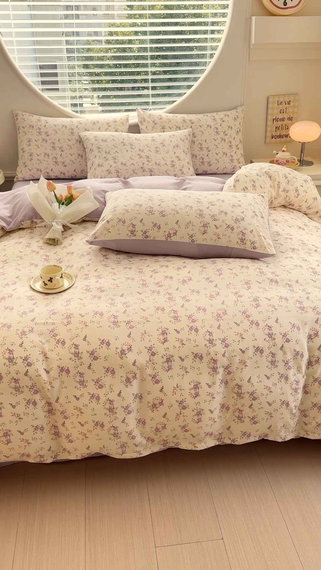 91家纺网 家纺一手货源 找家纺 （总）春夏款针织棉双层纱印花被套被套三件套