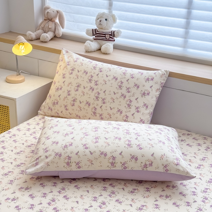 91家纺网 家纺一手货源 找家纺 （总）春夏款针织棉双层纱印花被套被套三件套