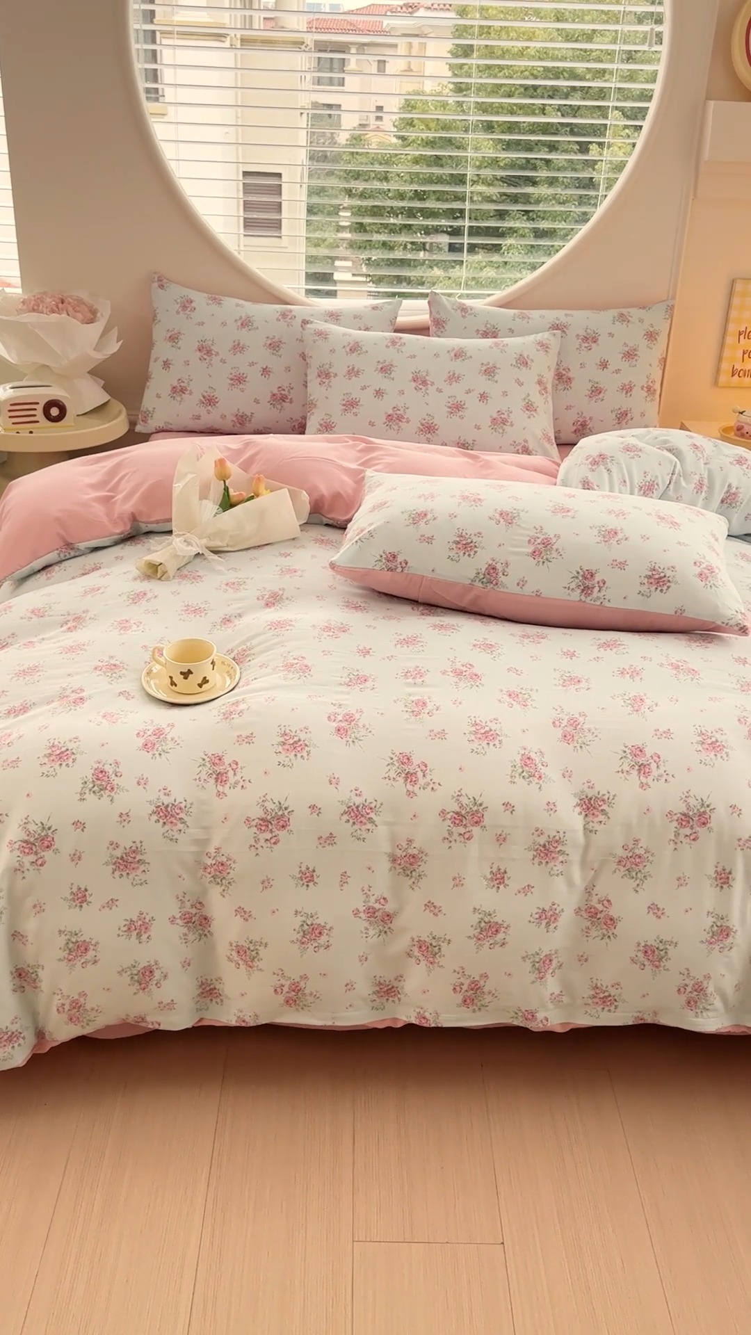 91家纺网 家纺一手货源 找家纺 （总）2025新款针织棉双层纱印花四件套 单被套