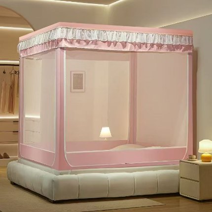 91家纺网 家纺一手货源 找家纺 （总）冉美家纺  2025新款U型遮光方顶坐床蚊帐